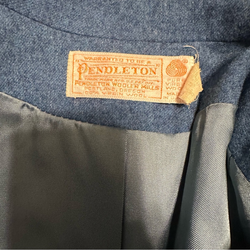 Pendleton Blue Wool Blazer - image 3